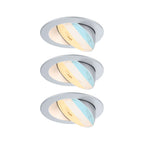 Paulmann LED Einbauleuchte Aumus 3er-Set White Select   rund 105mm 90°  3x5W 3x700lm 230V dimmbar 2700 - 6500K Chrom matt