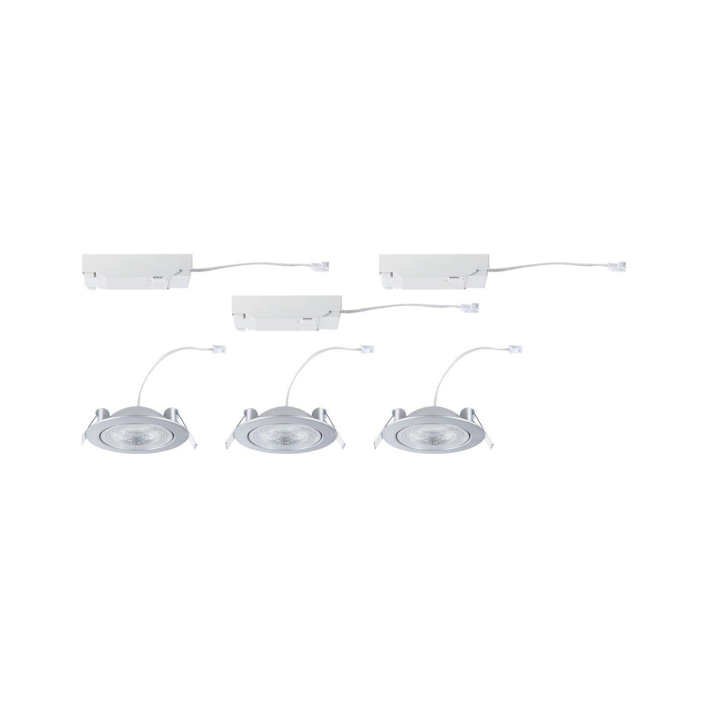 Paulmann LED Einbauleuchte Aumus 3er-Set White Select   rund 105mm 90°  3x5W 3x700lm 230V dimmbar 2700 - 6500K Chrom matt