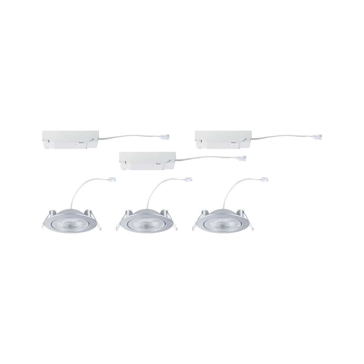 Paulmann LED Einbauleuchte Aumus 3er-Set White Select   rund 105mm 90°  3x5W 3x700lm 230V dimmbar 2700 - 6500K Chrom matt