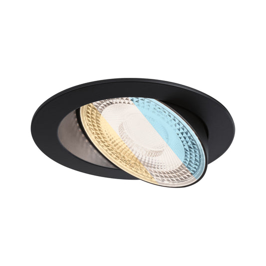 Paulmann LED Einbauleuchte Aumus Einzelspot White Select   rund 105mm 90°  5W 700lm 230V dimmbar 2700 - 6500K Schwarz