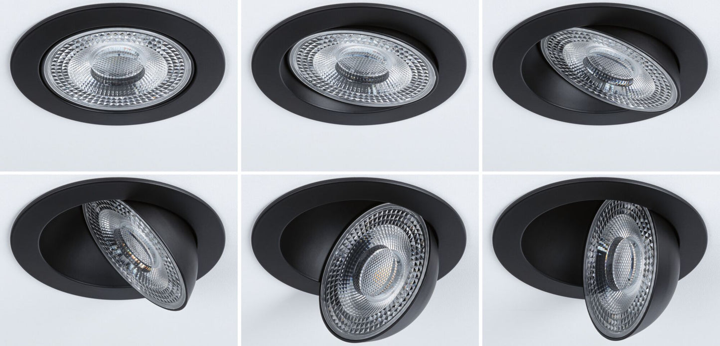 Paulmann LED Einbauleuchte Aumus Einzelspot White Select   rund 105mm 90°  5W 700lm 230V dimmbar 2700 - 6500K Schwarz