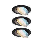 Paulmann LED Einbauleuchte Aumus 3er-Set White Select   rund 105mm 90°  3x5W 3x700lm 230V dimmbar 2700 - 6500K Schwarz