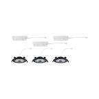 Paulmann LED Einbauleuchte Aumus 3er-Set White Select   rund 105mm 90°  3x5W 3x700lm 230V dimmbar 2700 - 6500K Schwarz