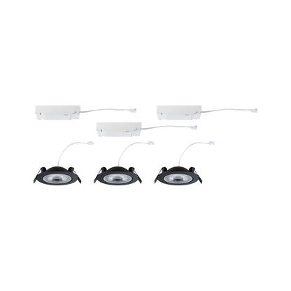 Paulmann LED Einbauleuchte Aumus 3er-Set White Select   rund 105mm 90°  3x5W 3x700lm 230V dimmbar 2700 - 6500K Schwarz