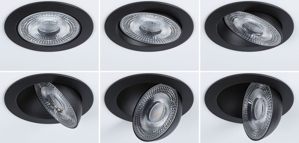 Paulmann LED Einbauleuchte Aumus 3er-Set White Select   rund 105mm 90°  3x5W 3x700lm 230V dimmbar 2700 - 6500K Schwarz