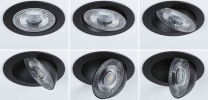Paulmann LED Einbauleuchte Aumus 3er-Set White Select   rund 105mm 90°  3x5W 3x700lm 230V dimmbar 2700 - 6500K Schwarz