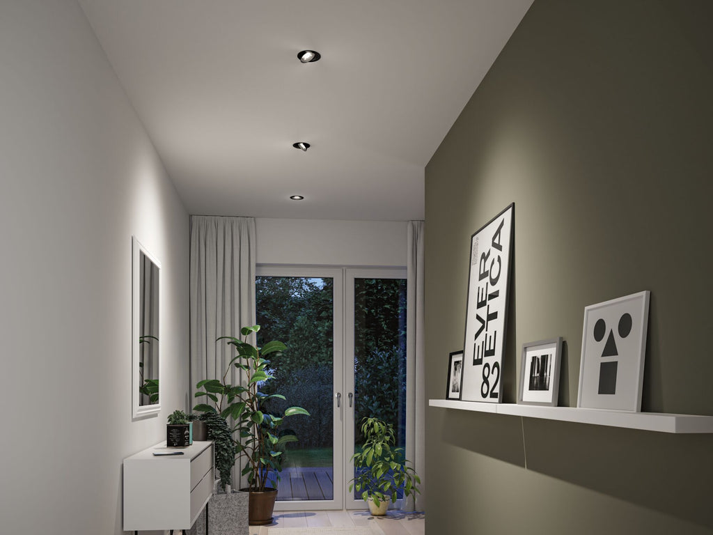 Paulmann LED Einbauleuchte Aumus 3er-Set White Select   rund 105mm 90°  3x5W 3x700lm 230V dimmbar 2700 - 6500K Schwarz