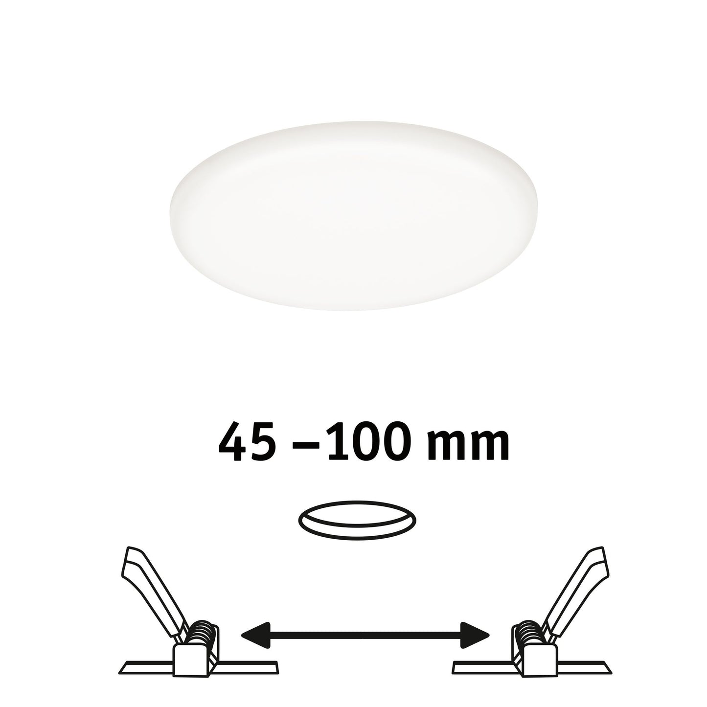 Paulmann EB Panel Veluna VariFit IP44 8,5W 4000K 125mm Kunststoff