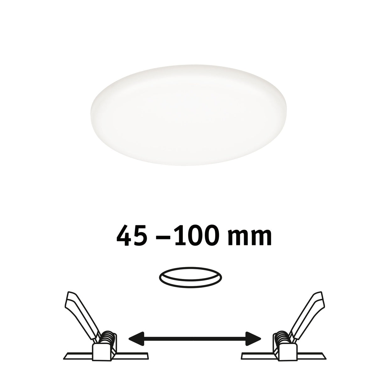 Paulmann EB Panel Veluna VariFit IP44 8,5W 4000K 125mm Kunststoff