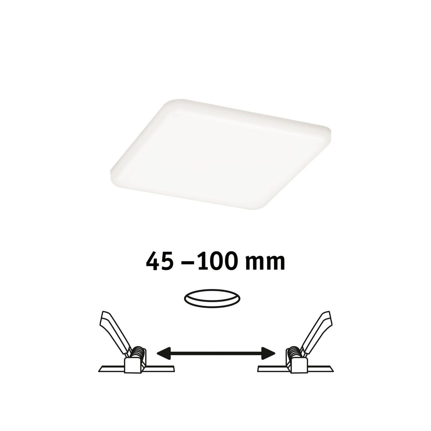 Paulmann EB Panel Veluna VariFit IP44 8,5W 4000K 125x125mm Kunststoff