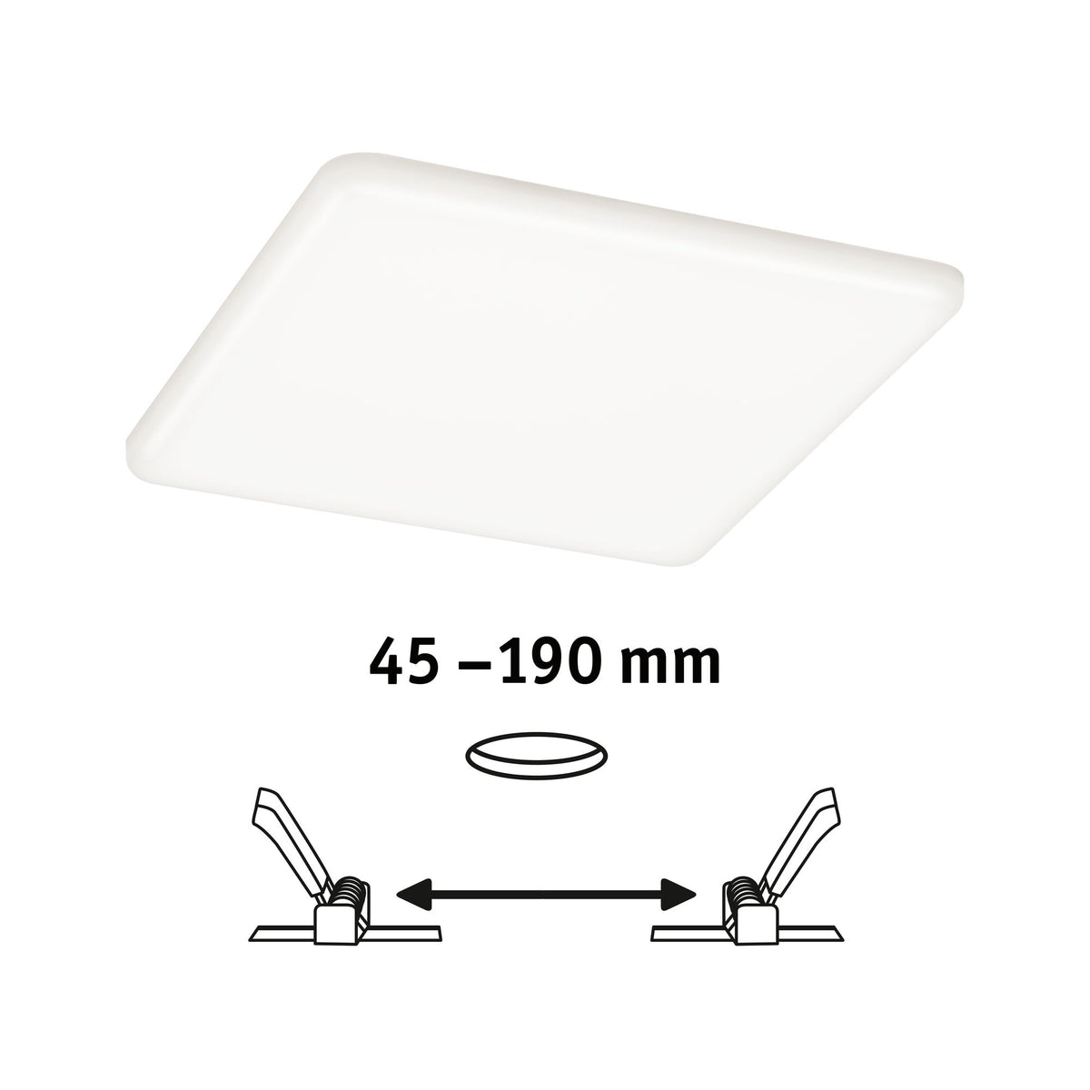 Paulmann EB Panel Veluna VariFit IP44 17,5W 4000K 185x185mm Kunststoff