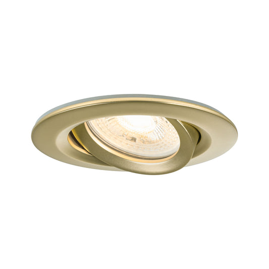 Paulmann Einbauleuchte Nova Plus IP65 rund 93mm 30° GU5,3 / GU10 max. 35W  230/12V dimmbar  Gold matt