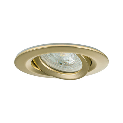 Paulmann Einbauleuchte Nova Plus IP65 rund 93mm 30° GU5,3 / GU10 max. 35W  230/12V dimmbar  Gold matt