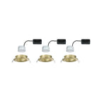 Paulmann LED Einbauleuchte Nova 3er-Set Coin  rund 84mm 50° Coin 3x6W 3x470lm 230V  2700K Gold matt