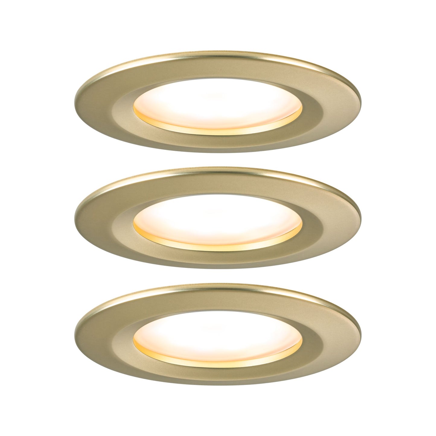Paulmann LED Einbauleuchte Nova Basisset starr Coin IP44 rund 78mm  Coin 3x6W 3x470lm 230V  2700K Gold matt