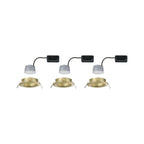 Paulmann LED Einbauleuchte Nova Basisset schwenkbar 3-Step-Dim Coin  rund 84mm 50° Coin 3x6W 3x470lm 230V dimmbar 2700K Gold matt