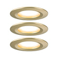 Paulmann LED Einbauleuchte Nova Basisset starr 3-Step-Dim Coin IP44 rund 74mm  Coin 3x6W 3x470lm 230V dimmbar 2700K Gold matt