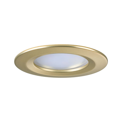Paulmann LED Einbauleuchte Nova Basisset starr 3-Step-Dim Coin IP44 rund 74mm  Coin 3x6W 3x470lm 230V dimmbar 2700K Gold matt