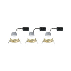 Paulmann LED Einbauleuchte Nova Basisset starr 3-Step-Dim Coin IP44 rund 74mm  Coin 3x6W 3x470lm 230V dimmbar 2700K Gold matt