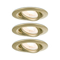 Paulmann LED Einbauleuchte Nova Plus 3er-Set IP65 rund 93mm 30° GU10 3x6W 3x460lm 230V dimmbar 2700K Gold matt