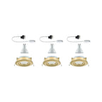 Paulmann LED Einbauleuchte Nova Plus 3er-Set IP65 rund 93mm 30° GU10 3x6W 3x460lm 230V dimmbar 2700K Gold matt