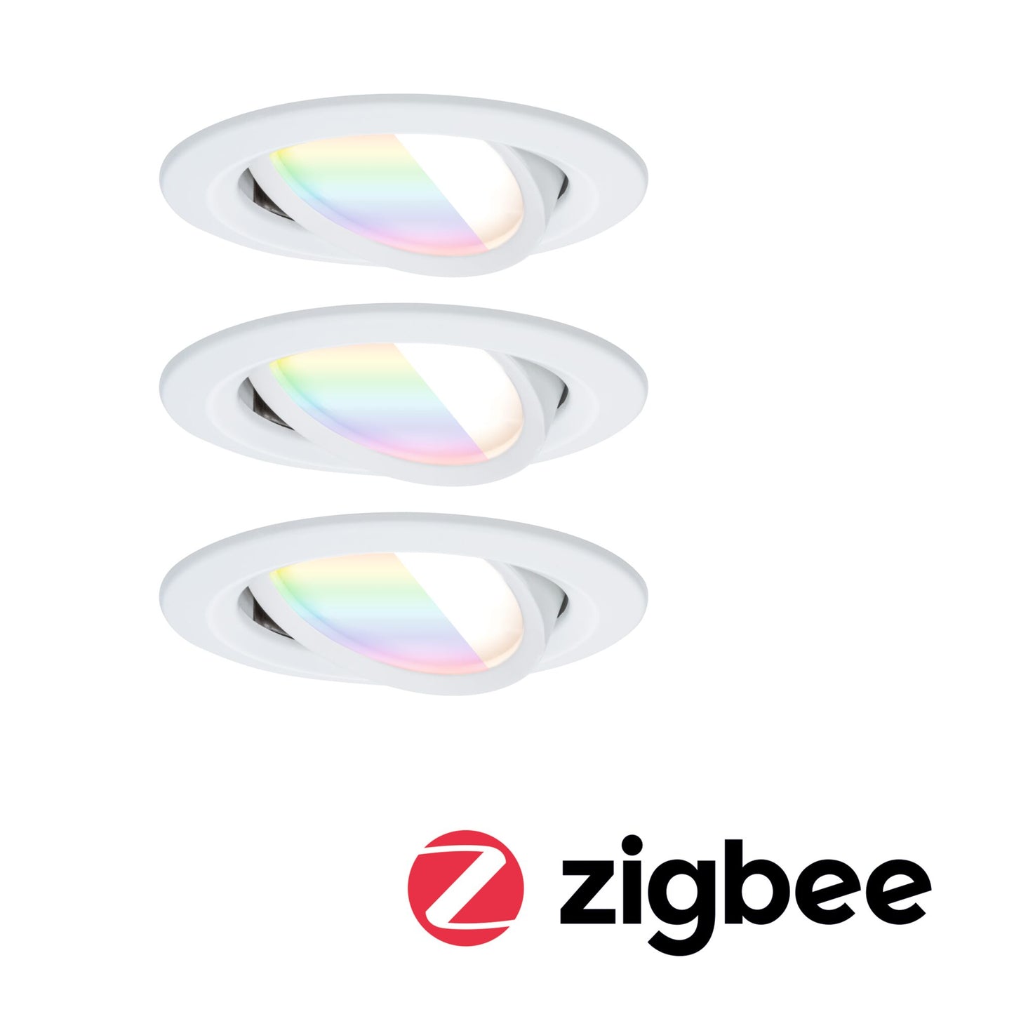 Paulmann LED Einbauleuchte Nova Coin  rund 84mm 50° RGBW+ 3x6W 3x500lm 230V Weiß matt Aluminium