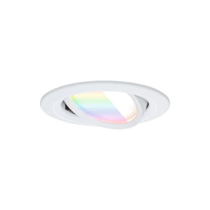 Paulmann LED Einbauleuchte Nova Coin  rund 84mm 50° RGBW+ 3x6W 3x500lm 230V Weiß matt Aluminium
