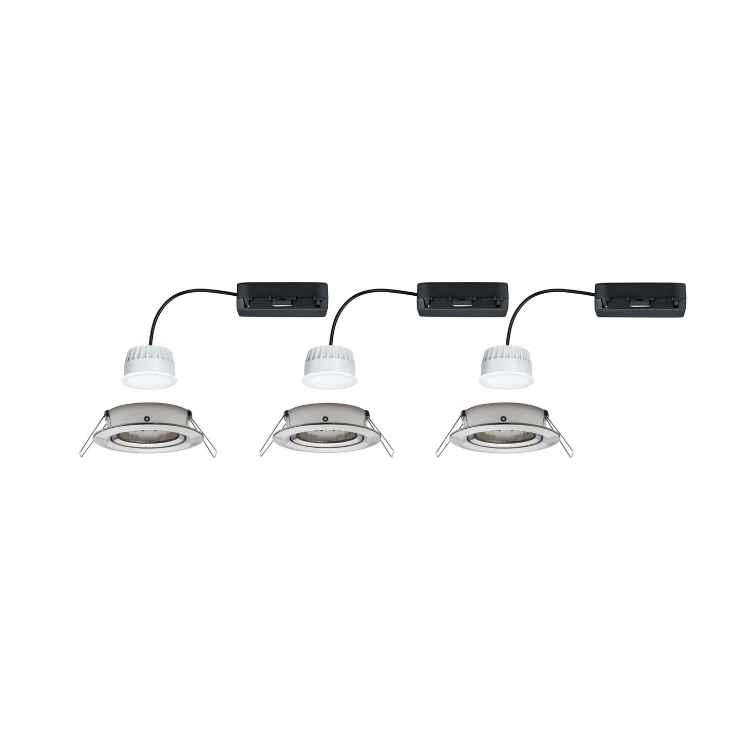 Paulmann LED Einbauleuchte Nova Coin  rund 84mm 50° RGBW+ 3x6W 3x500lm 230V Eisen gebürstet Aluminium