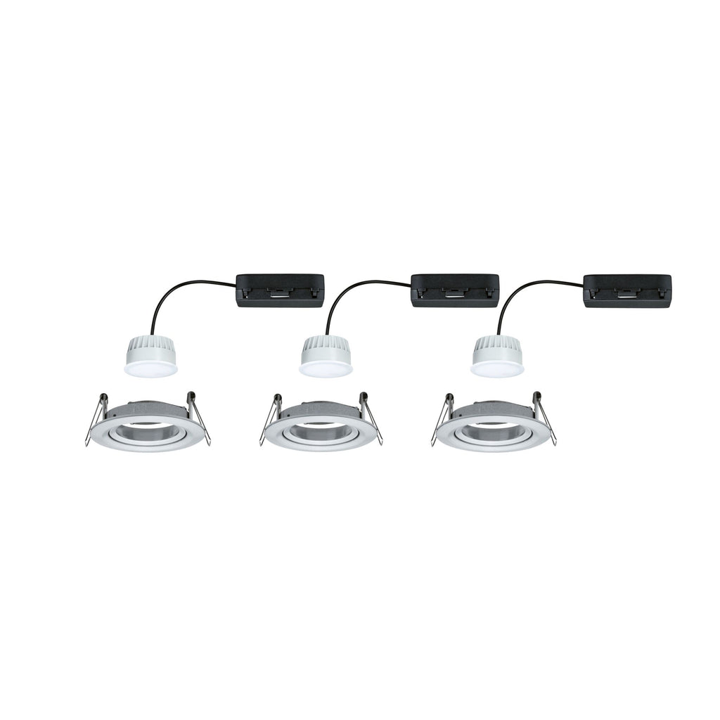 Paulmann LED Einbauleuchte Nova Coin  rund 84mm 50° RGBW+ 3x6W 3x500lm 230V Alu gedreht Aluminium