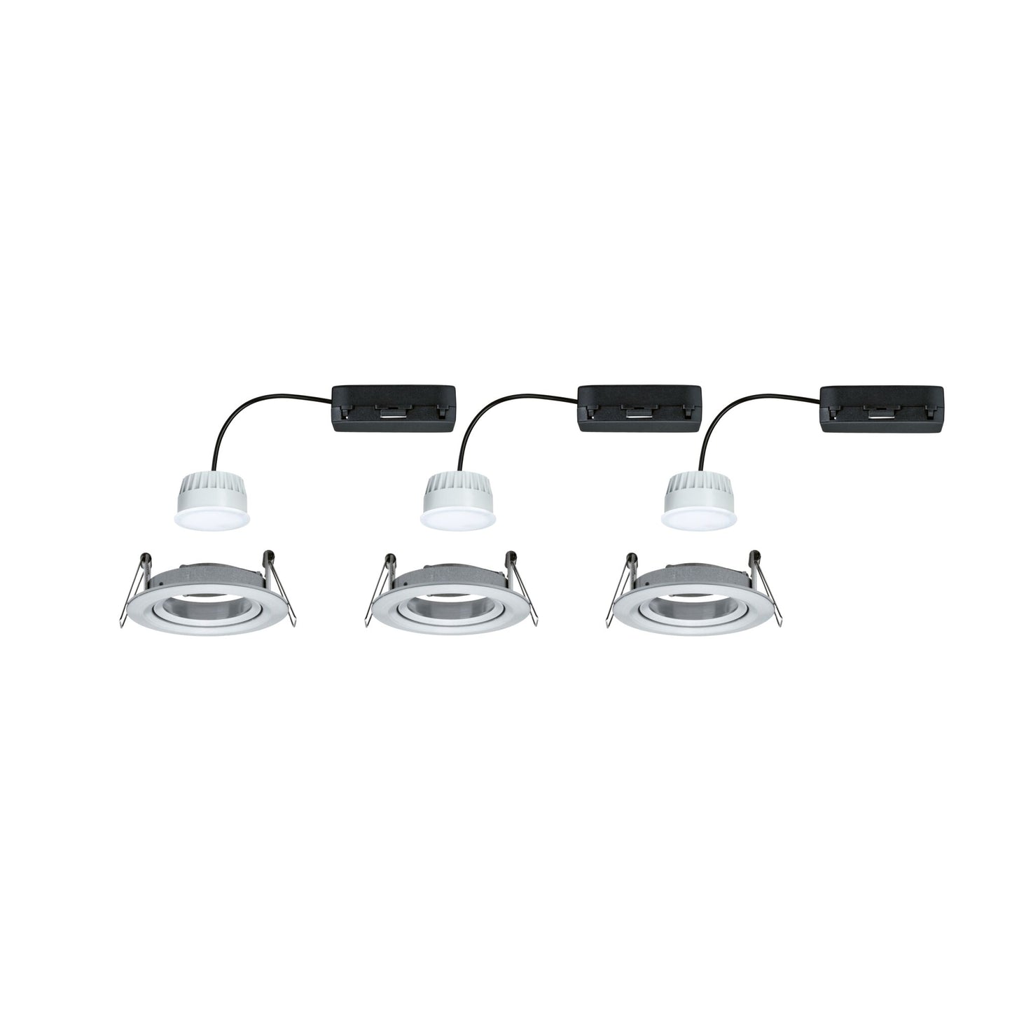 Paulmann LED Einbauleuchte Nova Coin  rund 84mm 50° RGBW+ 3x6W 3x500lm 230V Alu gedreht Aluminium