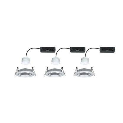 Paulmann LED Einbauleuchte Nova Coin  rund 84mm 50° RGBW+ 3x6W 3x500lm 230V Alu gedreht Aluminium