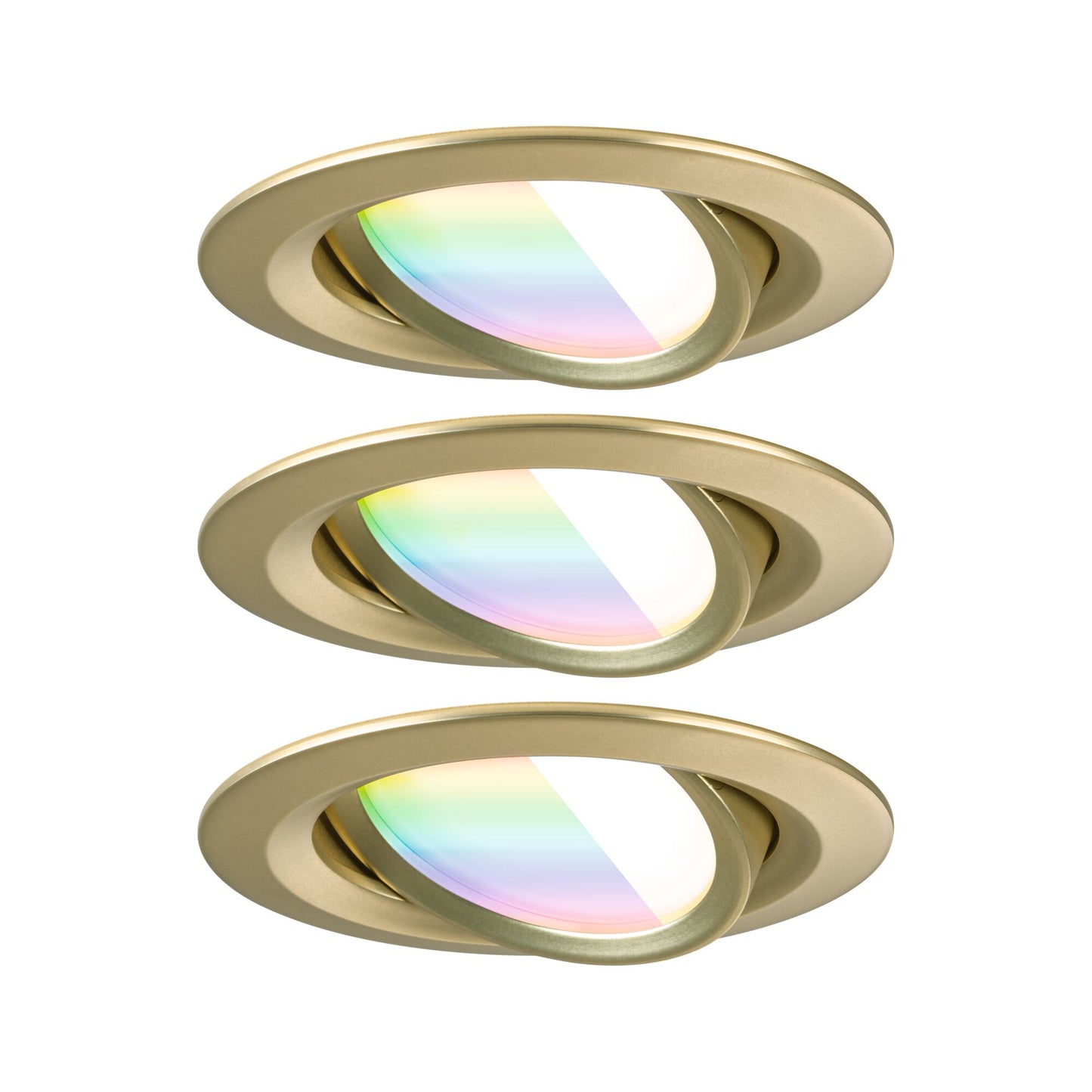 Paulmann LED Einbauleuchte Nova Coin  rund 84mm 50° RGBW+ 3x6W 3x500lm 230V Gold matt Aluminium