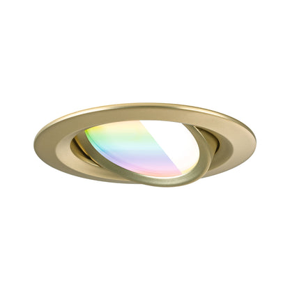 Paulmann LED Einbauleuchte Nova Coin  rund 84mm 50° RGBW+ 3x6W 3x500lm 230V Gold matt Aluminium