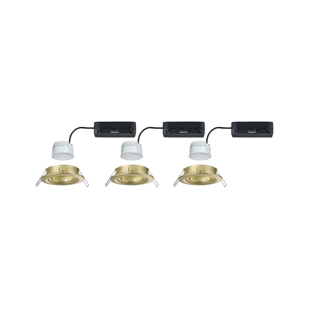 Paulmann LED Einbauleuchte Nova Coin  rund 84mm 50° RGBW+ 3x6W 3x500lm 230V Gold matt Aluminium