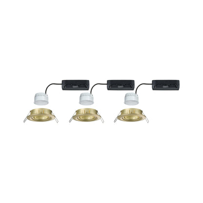 Paulmann LED Einbauleuchte Nova Coin  rund 84mm 50° RGBW+ 3x6W 3x500lm 230V Gold matt Aluminium