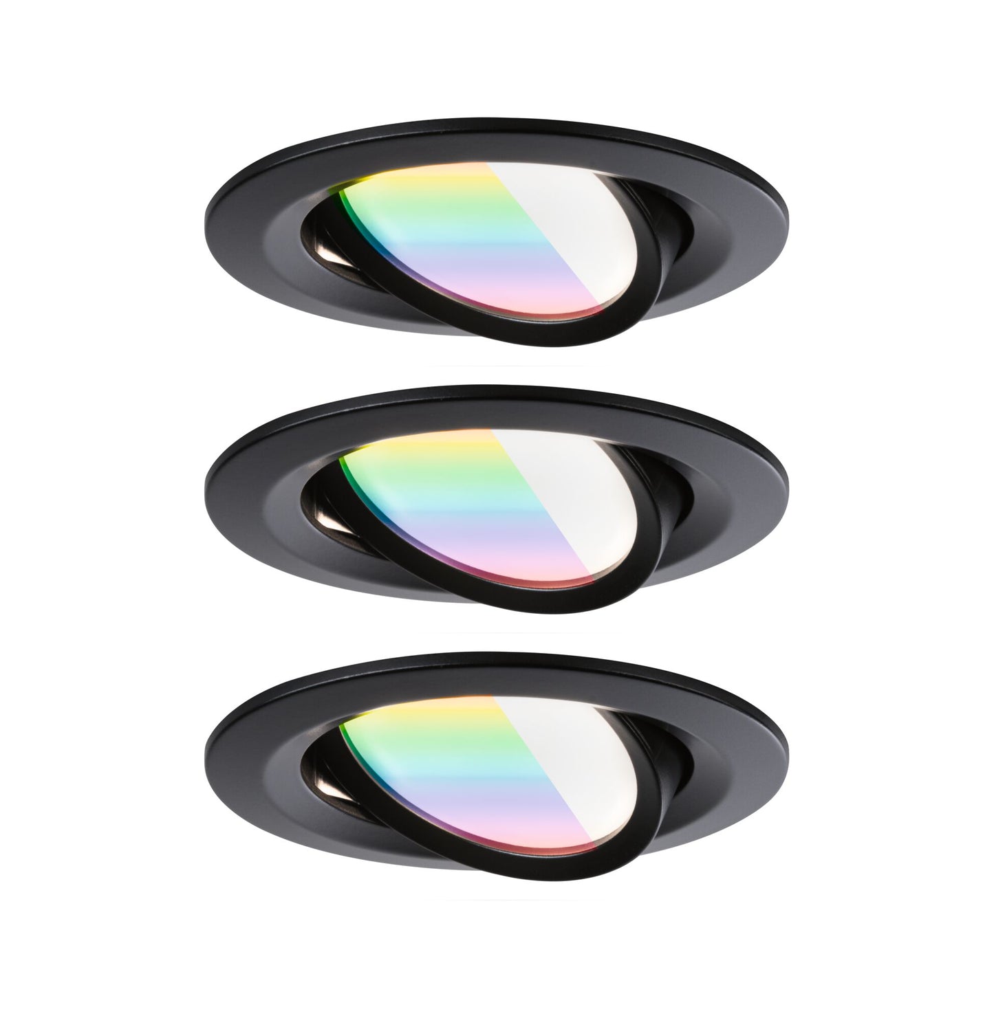 Paulmann LED Einbauleuchte Nova Coin  rund 84mm 50° RGBW+ 3x6W 3x500lm 230V Schwarz matt Aluminium