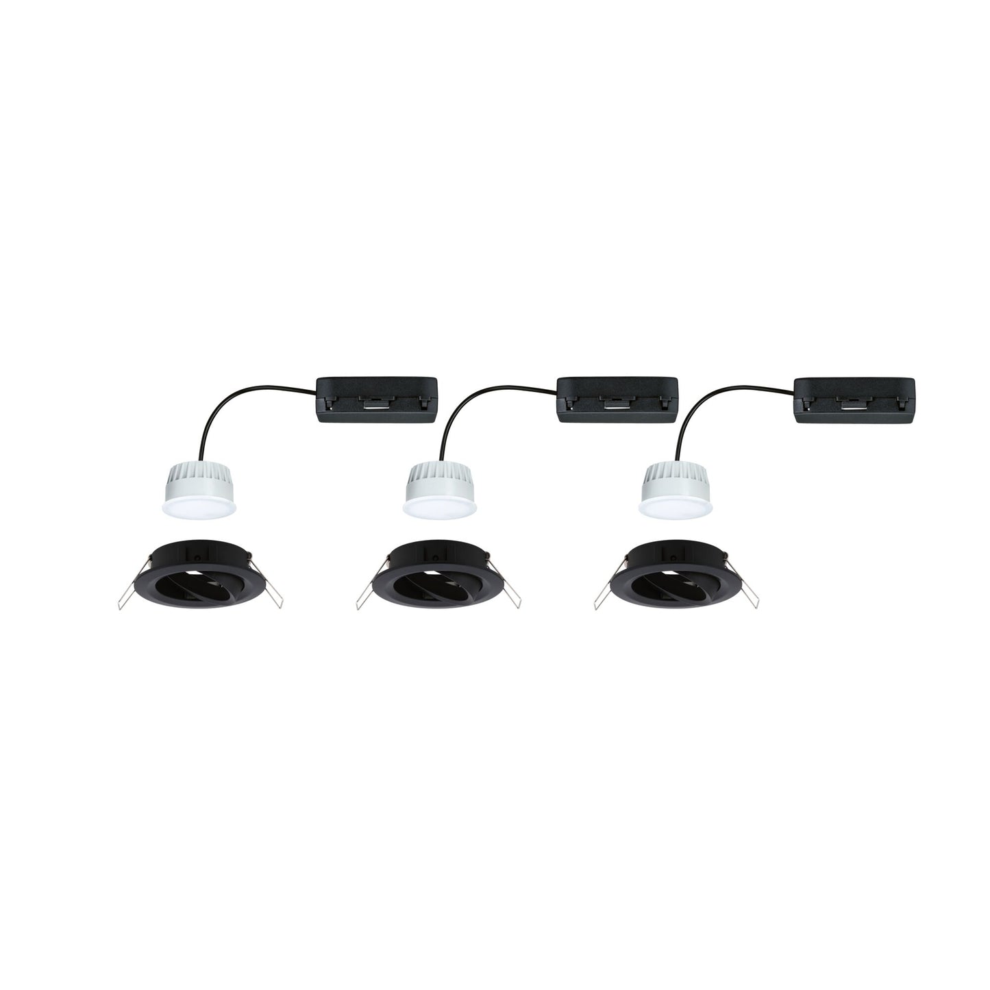 Paulmann LED Einbauleuchte Nova Coin  rund 84mm 50° RGBW+ 3x6W 3x500lm 230V Schwarz matt Aluminium