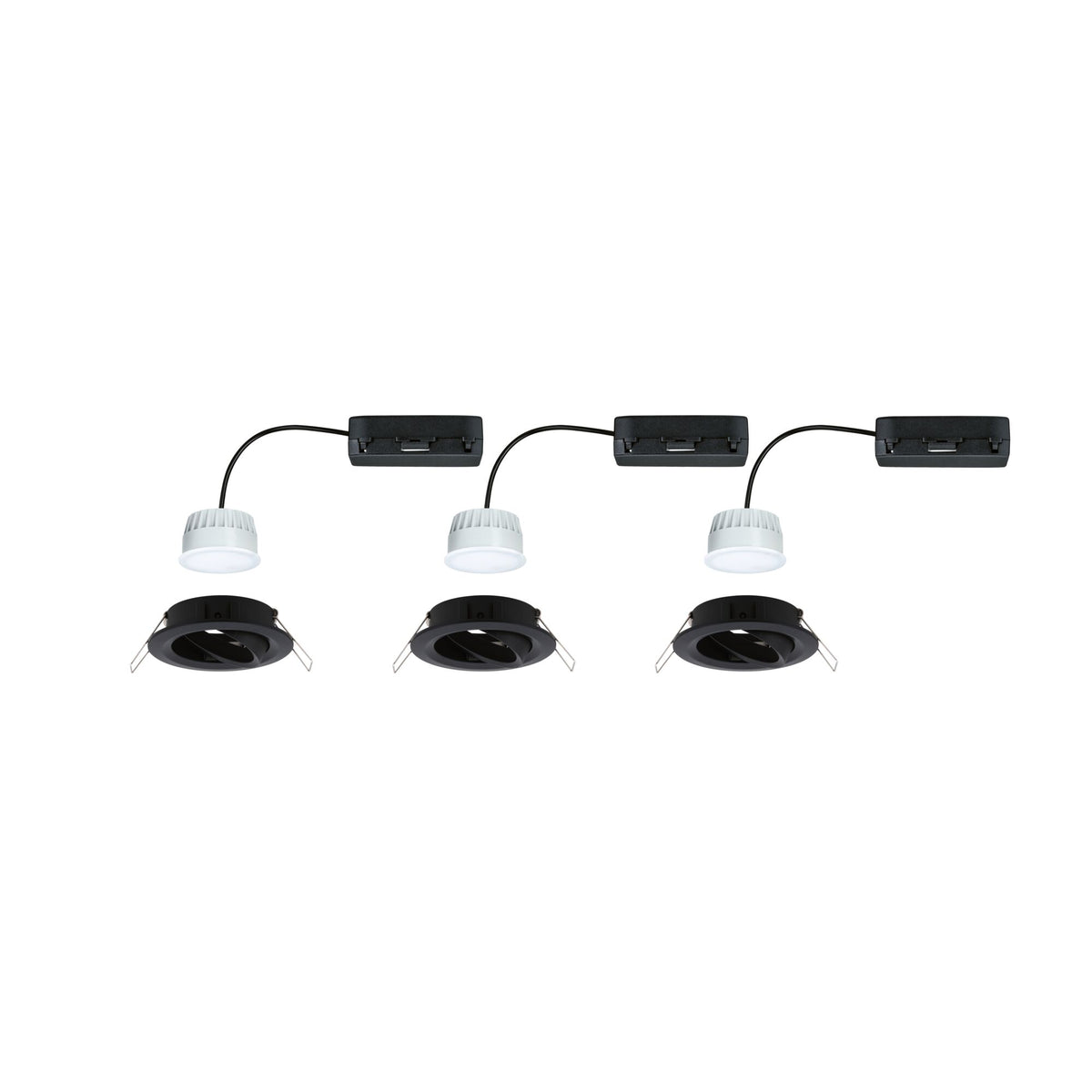Paulmann LED Einbauleuchte Nova Coin  rund 84mm 50° RGBW+ 3x6W 3x500lm 230V Schwarz matt Aluminium