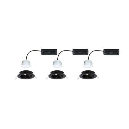 Paulmann LED Einbauleuchte Nova Coin  rund 84mm 50° RGBW+ 3x6W 3x500lm 230V Schwarz matt Aluminium