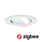 Paulmann LED Einbauleuchte Nova Coin  rund 84mm 50° RGBW+ 6W 500lm 230V Weiß matt Aluminium