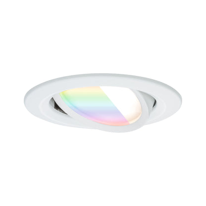 Paulmann LED Einbauleuchte Nova Coin  rund 84mm 50° RGBW+ 6W 500lm 230V Weiß matt Aluminium