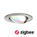 Paulmann LED Einbauleuchte Nova Coin  rund 84mm 50° RGBW+ 6W 500lm 230V Eisen gebürstet Aluminium
