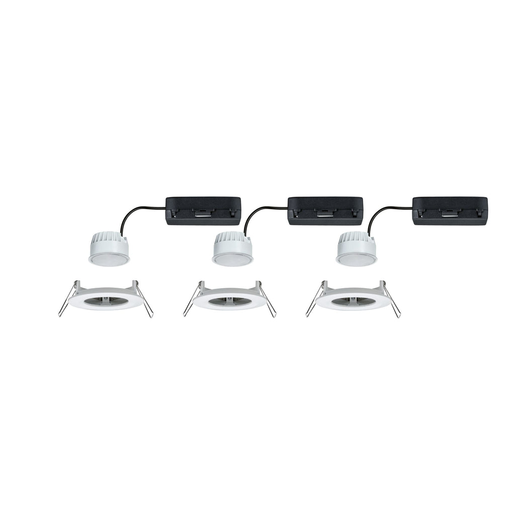 Paulmann LED Einbauleuchte Nova Coin IP44 rund 78mm  RGBW+ 3x6W 3x500lm 230V Weiß matt Aluminium