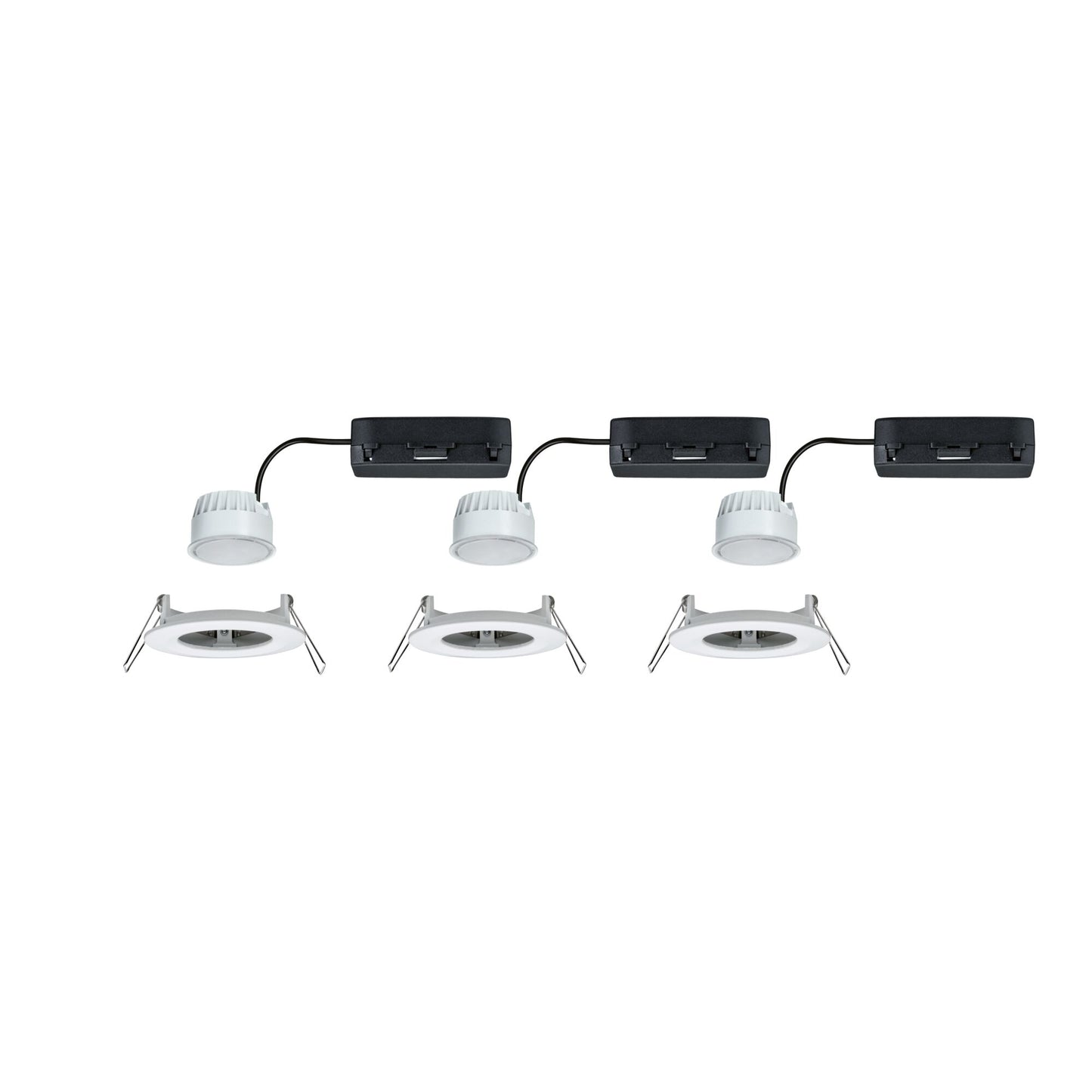 Paulmann LED Einbauleuchte Nova Coin IP44 rund 78mm  RGBW+ 3x6W 3x500lm 230V Weiß matt Aluminium