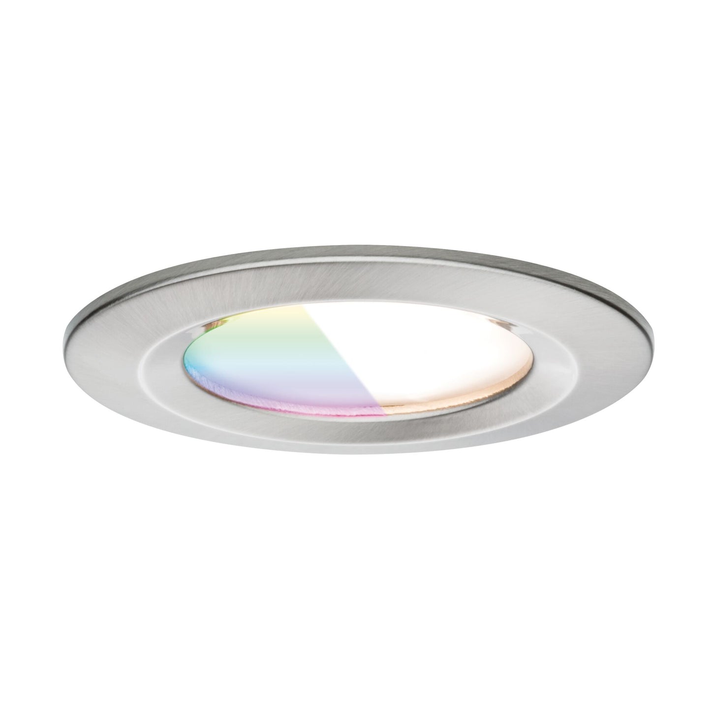 Paulmann LED Einbauleuchte Nova Coin IP44 rund 78mm  RGBW+ 3x6W 3x500lm 230V Eisen gebürstet Aluminium