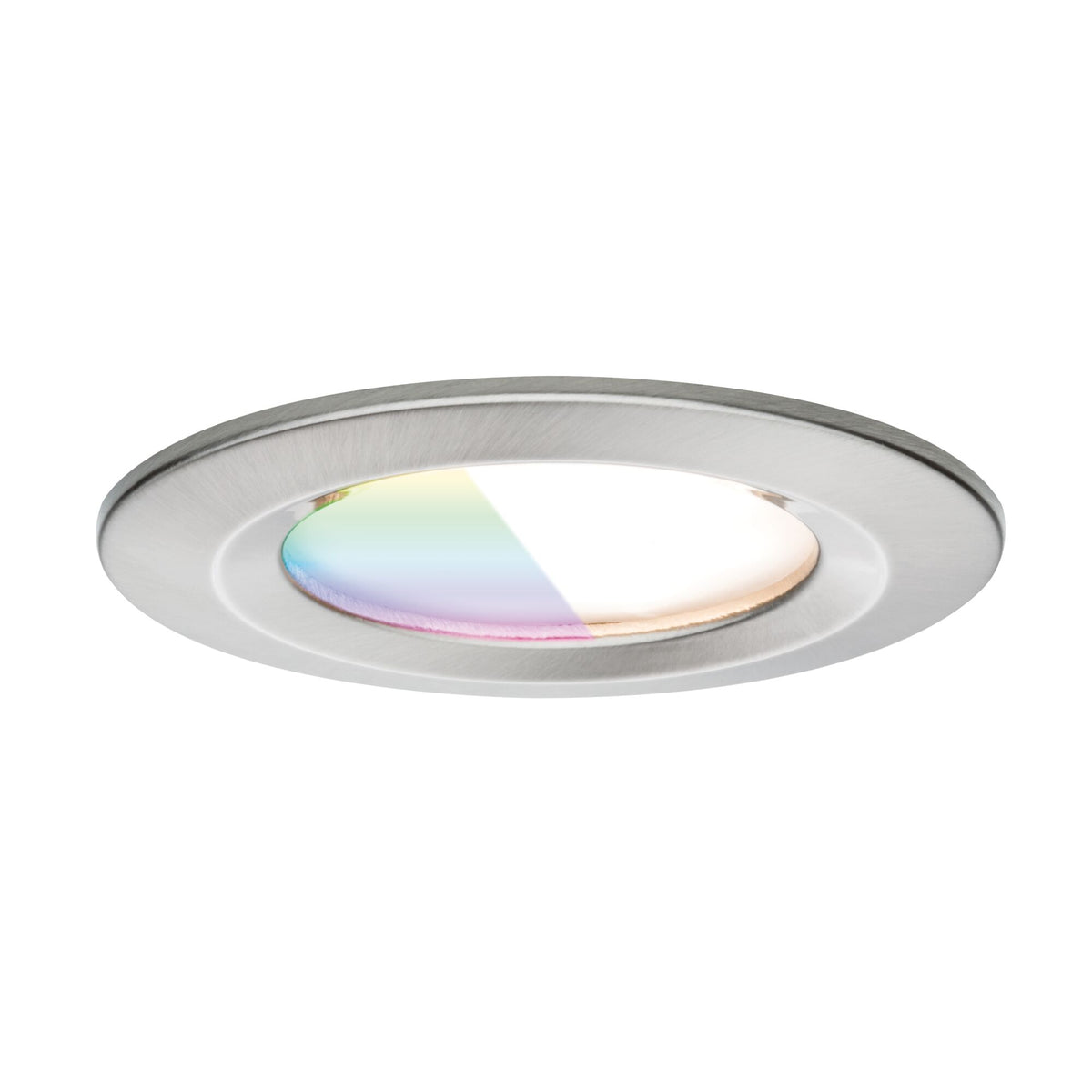 Paulmann LED Einbauleuchte Nova Coin IP44 rund 78mm  RGBW+ 3x6W 3x500lm 230V Eisen gebürstet Aluminium