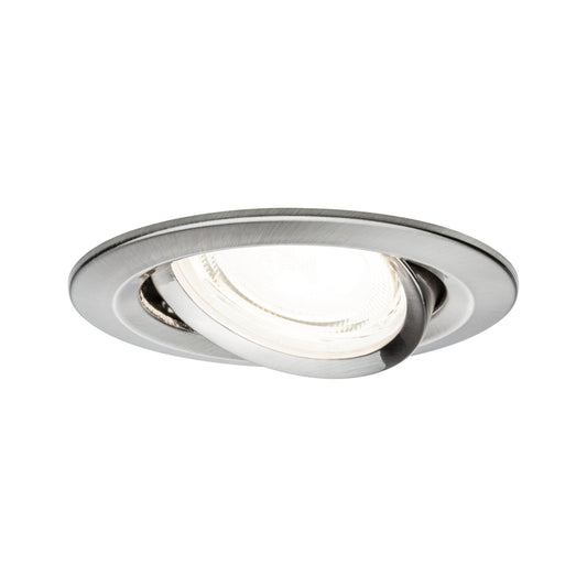 Paulmann LED Einbauleuchte Nova Einzelleuchte Coin  rund 84mm 50° 2,8W 505lm 230V  4000K Eisen gebürstet