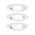 Paulmann LED Einbauleuchte Nova 3er-Set Coin  rund 84mm 50° 3x2,8W 3x505lm 230V  4000K Weiß matt