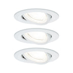 Paulmann LED Einbauleuchte Nova 3er-Set Coin  rund 84mm 50° 3x2,8W 3x505lm 230V  4000K Weiß matt