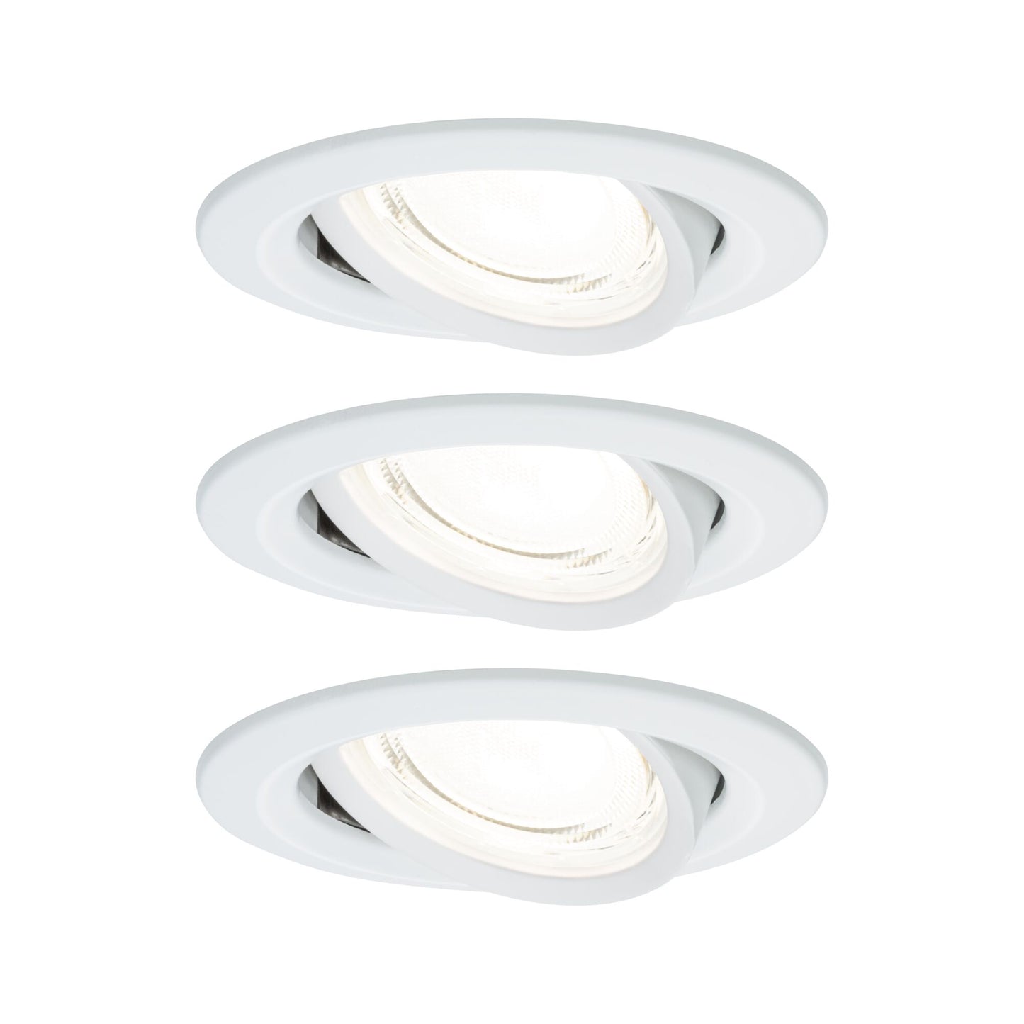 Paulmann LED Einbauleuchte Nova 3er-Set Coin  rund 84mm 50° 3x2,8W 3x505lm 230V  4000K Weiß matt